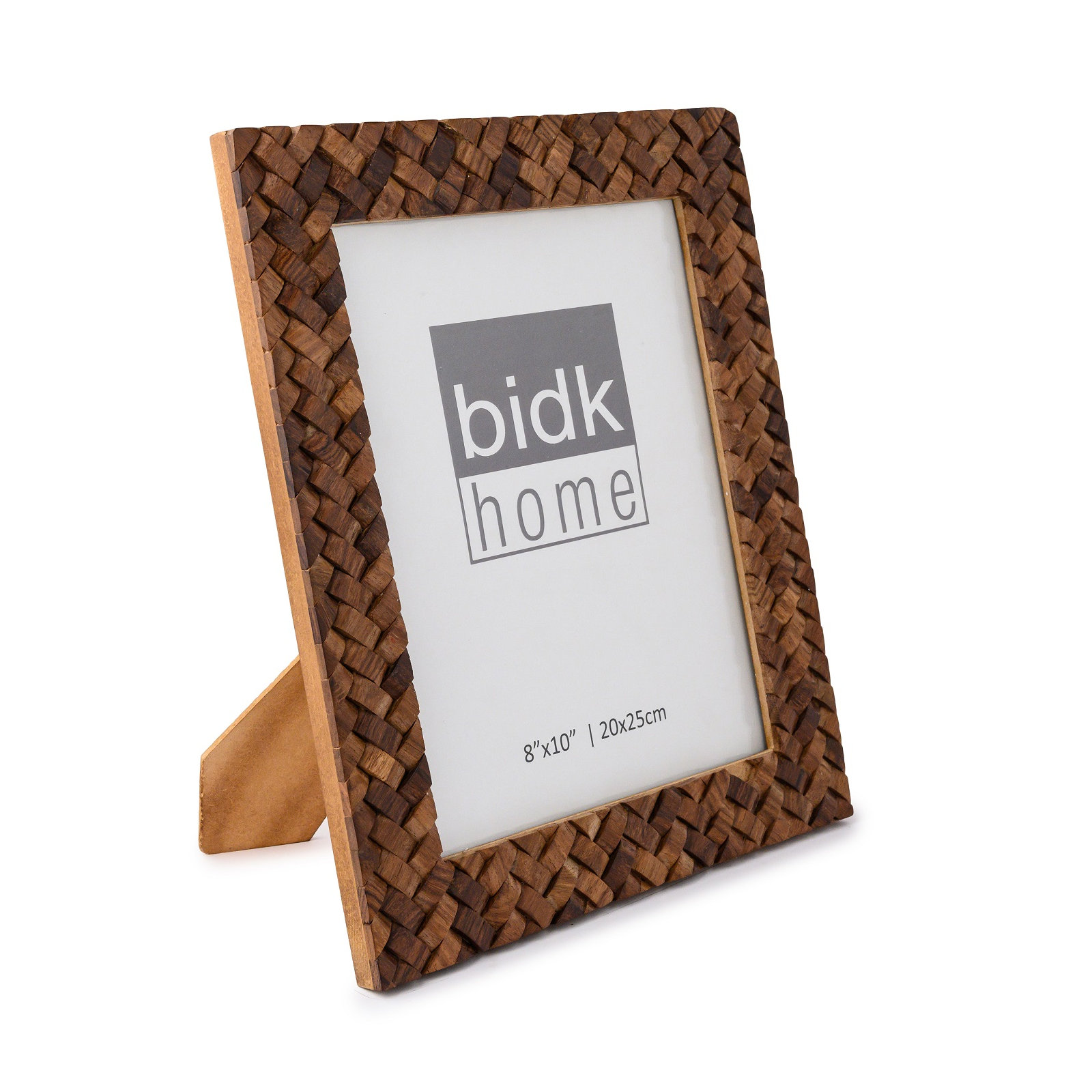 8X10” Criss Cross Wood Picture Frame, 8" W x 10" H