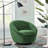Upholstered Swivel Barrel Chair-1301299456