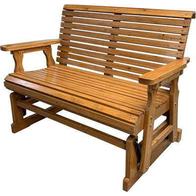 Outdoor Ruvimbo Glider Wood Bench by Winston Porter
