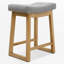 Cindina 24" Upholstered Saddle Counter Height Bar Stool with Wood Frame for Kitchen Island-119617584