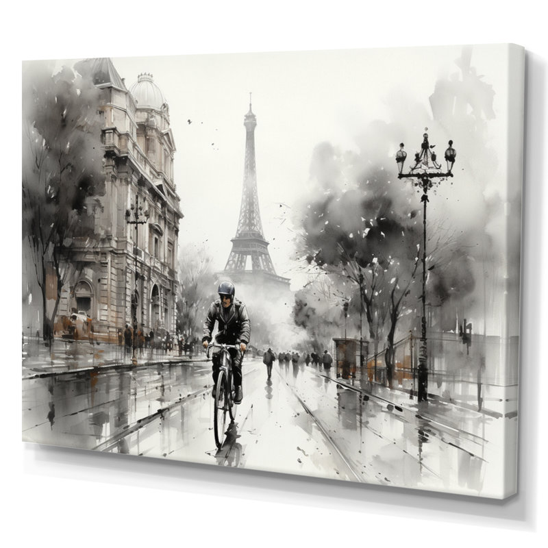 Paris Rue De Rivoli - Cityscapes Wall Art Prints, H 30 po x l 40 po, Toile tendue