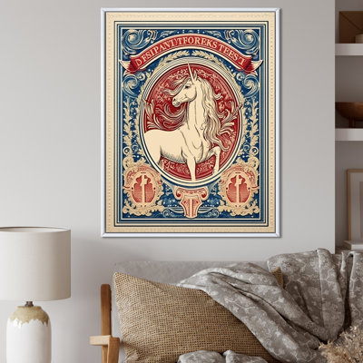 Timbre rétro, portrait de cheval I