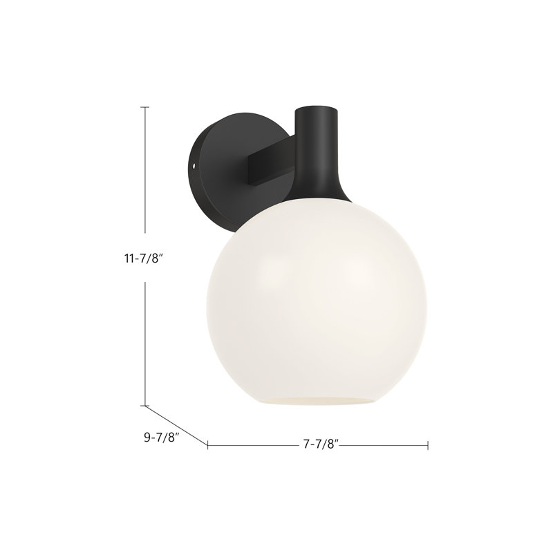 Castilla Bath Sconce, Opal Matte, Aged Gold
