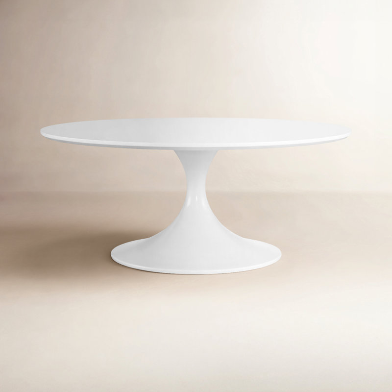 Flow Single Coffee Table, White/White