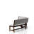 Curved Dining Bench Mid-Century Modern Upholstered Curved Bench