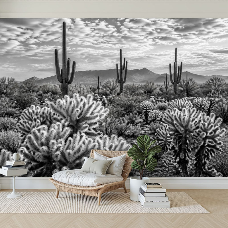 Papier peint adhésif auto-adhésif Saguaro Cactus Forest Desert, L 69 po x l 96 po
