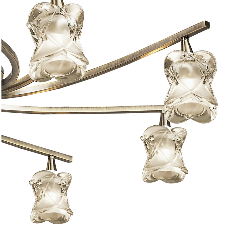 Norfolk 8 - Light Sputnik Chandelier, Antique Brass