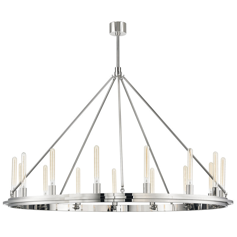 Lustre 15 lumières 58,25 po Chambers, Nickel poli