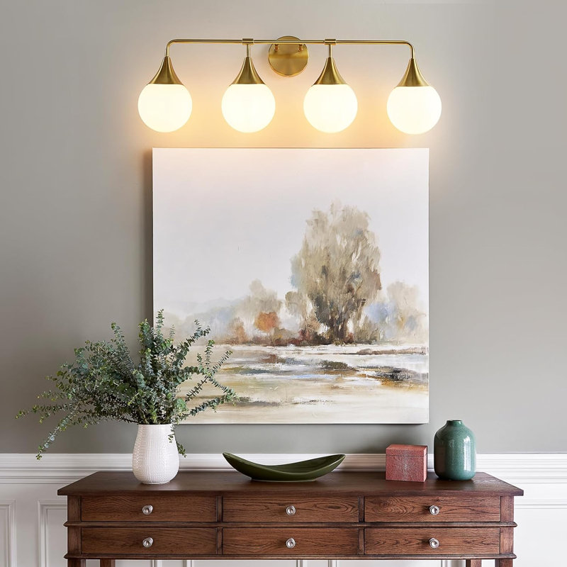 Nezahat 4 - Light Dimmable Vanity Light, Gold