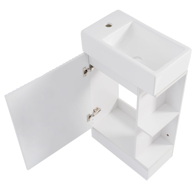 Meuble-lavabo de salle de bain, Blanc