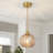  1-Light Pendant Light with Globe Leaf Ribbed Glass Shade for Kitchen Island-1964487688
