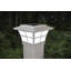 Éclairage de poteau de clôture à DEL intégrée à énergie solaire 4 po x 4 po avec adaptateur de base inclus Prestige-23282570-23282566