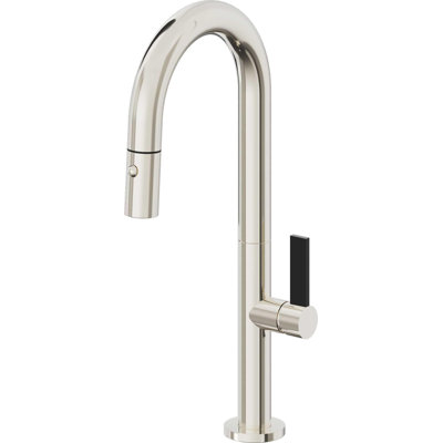 Pull-Down Prep/Bar Faucet With Button Sprayer