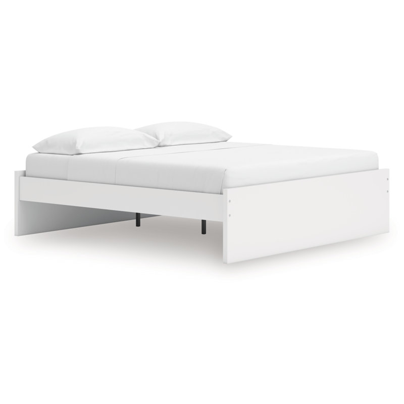 Onita King Platform Bed, White, King