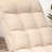 Reclining Chair With Cotton Filler, Ergonomic Design, White Color Japanese Style Lazy Chair, , Living Room, Adjustable Back,
