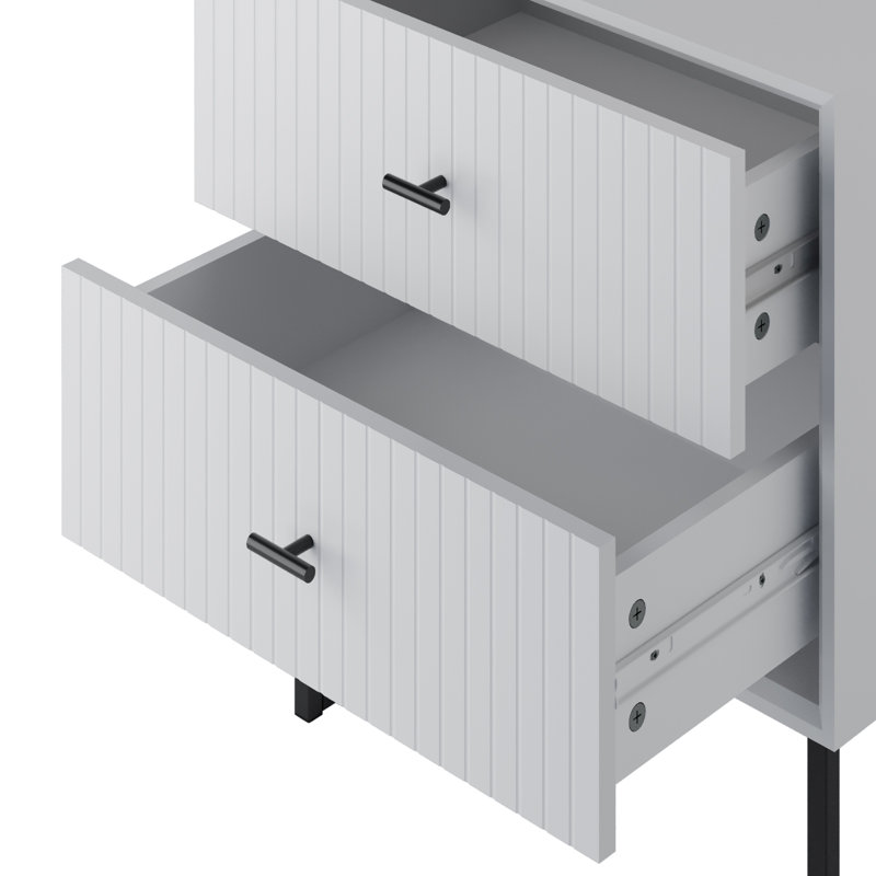 Bueso 2 - Drawer Nightstand, White