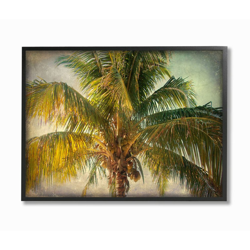 Palmier délavé d'été tropical par Ashley Calhoun - reproduction de photo, H 30 po x l 24 po x 1,5 po