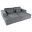 Canapé-lit modulaire en velours côtelé 2 places avec 2 coussins décoratifs-2021659804