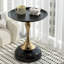 Table d'appoint ronde noire de luxe