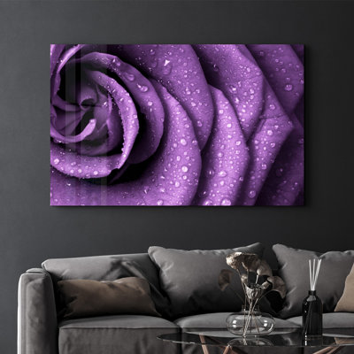 Élégante peinture murale en verre trempé de 13,8 po x 21,7 po | 100% verre trempé, épaisseur: 0,16 pouce | Imprimé UV pour des couleurs éclatantes | Parfait pour la décoration intérieure, le salon et les espaces de bureau