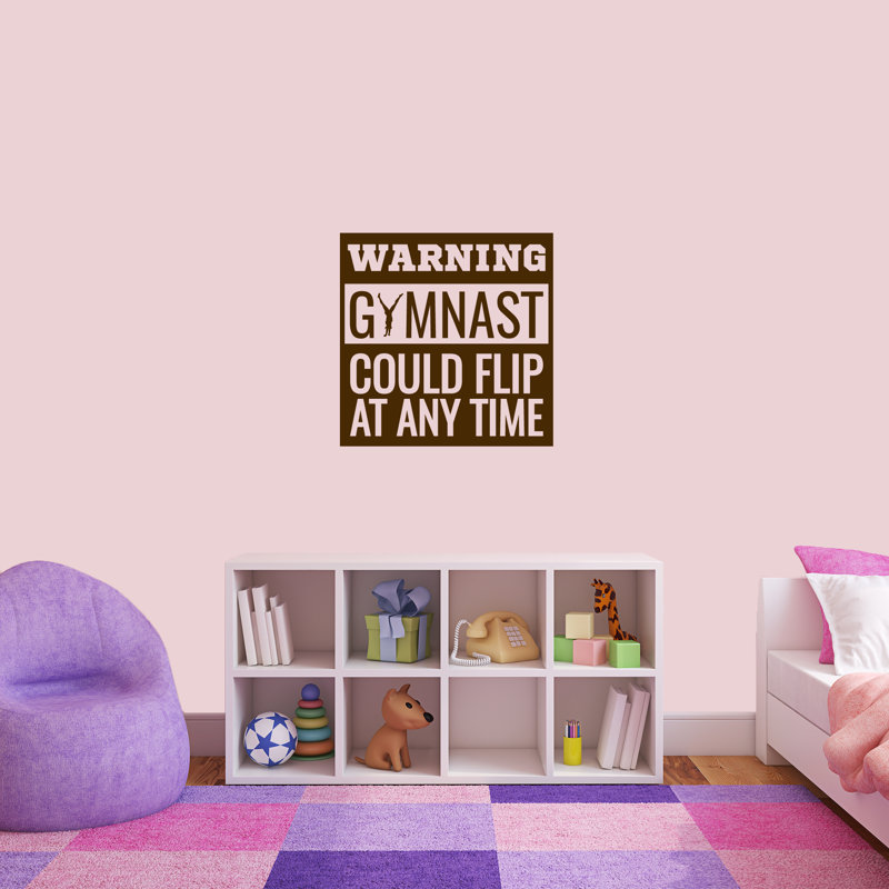 Décalcomanie murale gymnast warning Higginson, Brun chocolat