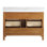 48" EBONY SINK VANITY DARK FINISH WITH WK-48 TOP 2" THICK WHITE NATURAL TOP
