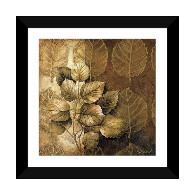 « leaf patterns iii », impression sur toile, H 24 po x l 24 po x P 1 po, Papier d'art encadré noir, Blanc