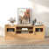 59'' Media Console With Glass Fronted Doors And Bottom Drawer