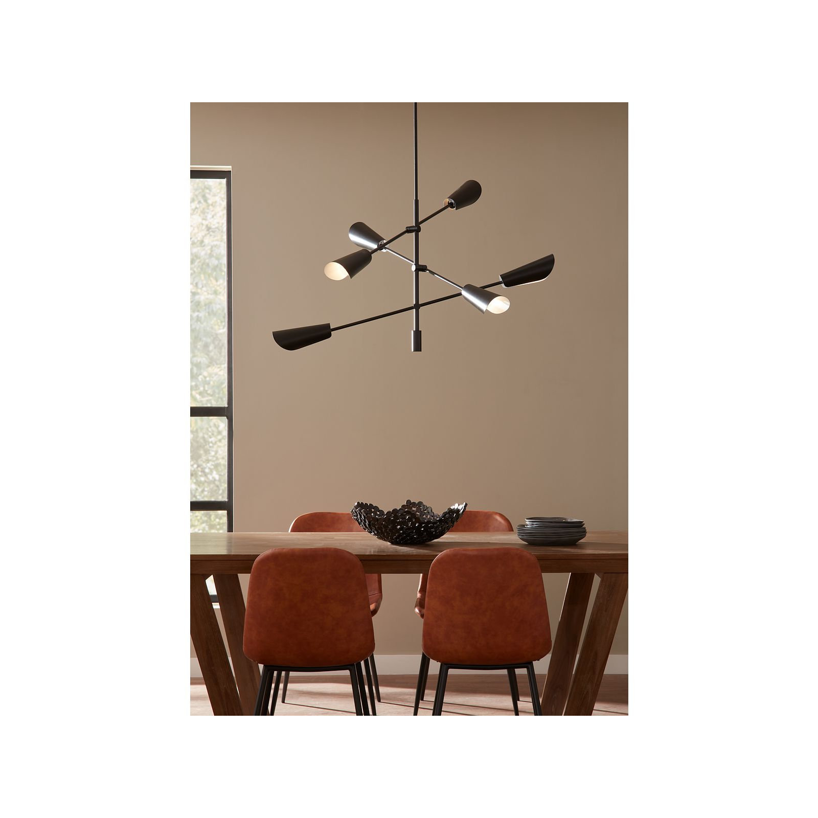 Circe 6 - Light Dimmable Chandelier, Matte Black