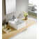 Modern Ceramic Square Vessel Bathroom Sink with Overflow