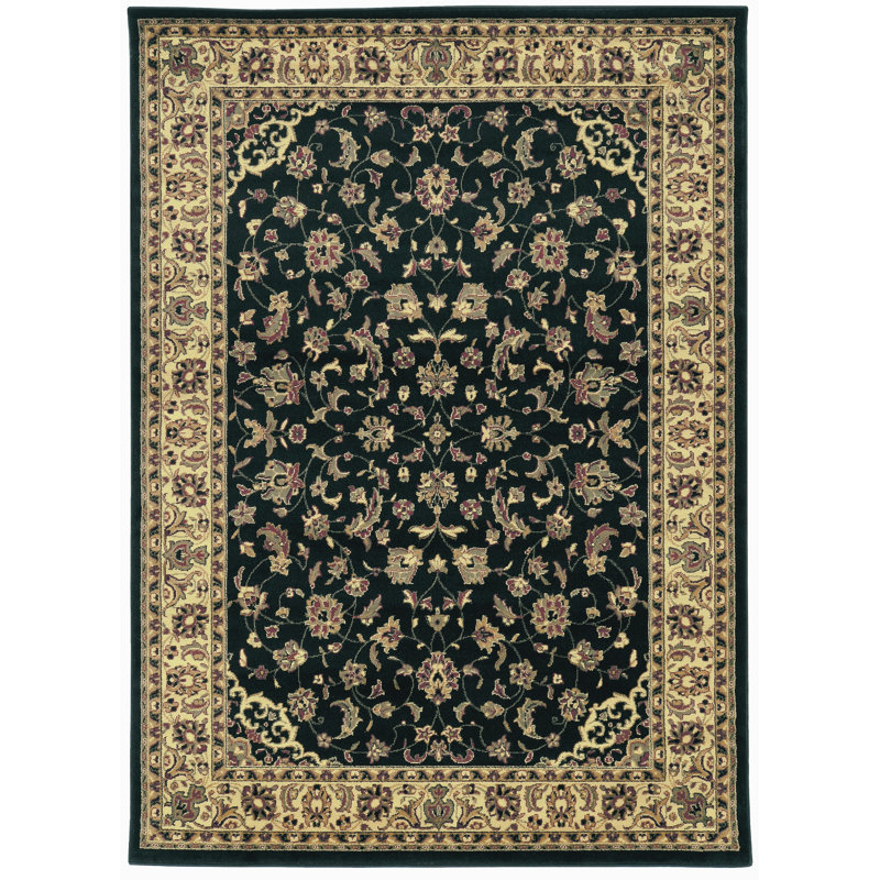 Tapis noir Port St. Lucie, Rectangle 6 pi 7 po x 9 pi 6 po
