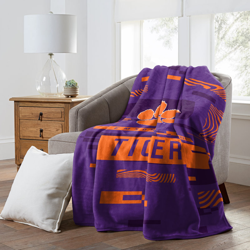 Throw Blanket, Clemson Tigers, Purple/Orange