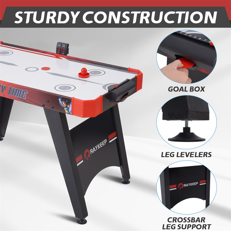 RayChee 48'' 2 -Player Manufactured Wood Air Hockey Table with Digital Scoreboard