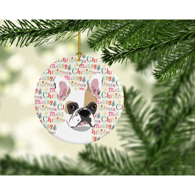 Figurine suspendue bouledogue français 1