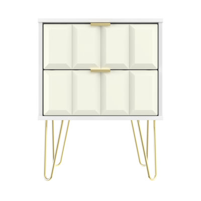 Allem 2 Drawer Bedside Cabinet (Ready Assembled)