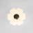 French Style Clouded Flower Led Semi Flush Mount