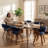 Modern Upholstered Dining Chairs, Blue Fabric With Wooden Legs, Soft Padded Seat And Back, Scandinavian Kitchen And Dining Room Side Chairs​​-864837338-864837334