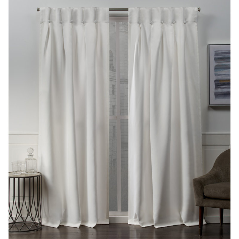 Godalming Room Darkening Curtain Pair, Vanilla, 32" W x 96" L