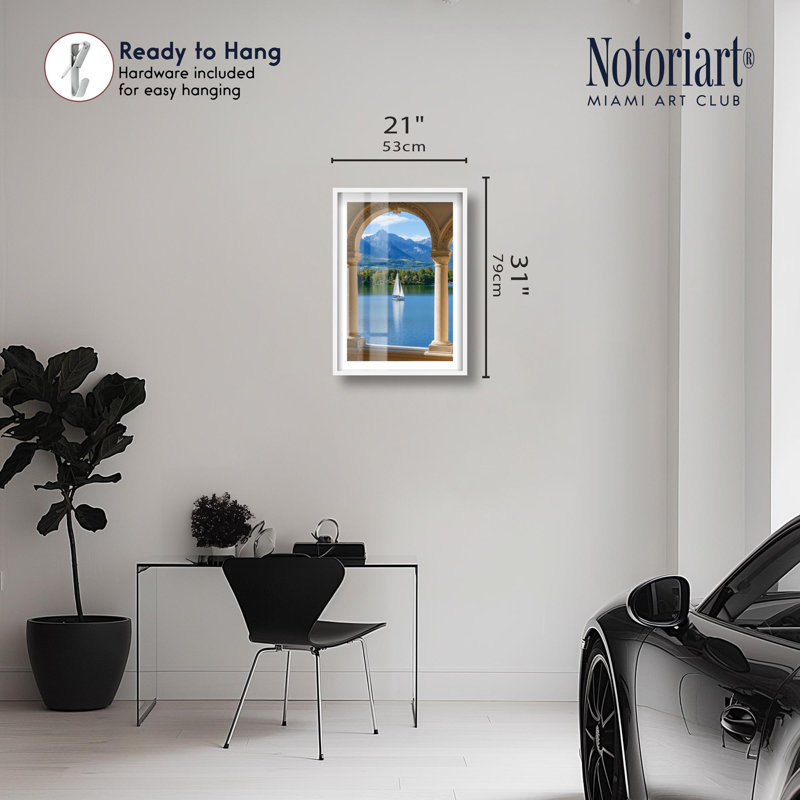 «Window to Nature Shadowbox Print Travel Art Prints» par Notoriart, H 31 po x l 21 po, Blanc