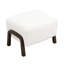 Boucle blanche avec pieds, style contemporain, multi-usages dans le salon, 15,81 po de hauteur, pieds en bois massif pour une durabilité accrue, 19,49 po de profondeur