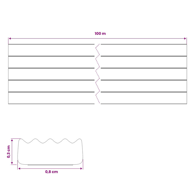 vidaXL Self-Adhesive Window Seal EPDM Foam Easy To Cut Grid-Pattern Strip Door, White, 0.3cm H x 10000cm W x 0.8cm D