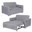 3 Seater Linen Sofa Bed-215868374