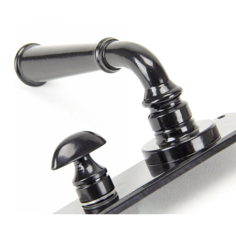Regency Bathroom Door Handle Kit, Black