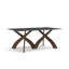 Entwine - Rectangular 48IN x 84IN Macchia Vecchia Stone Top Table - Natural Walnut Finish-1390716544-1390716550
