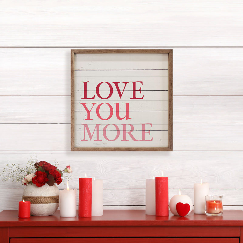 Love You More - rose blanchi, H 16 po x l 16 po