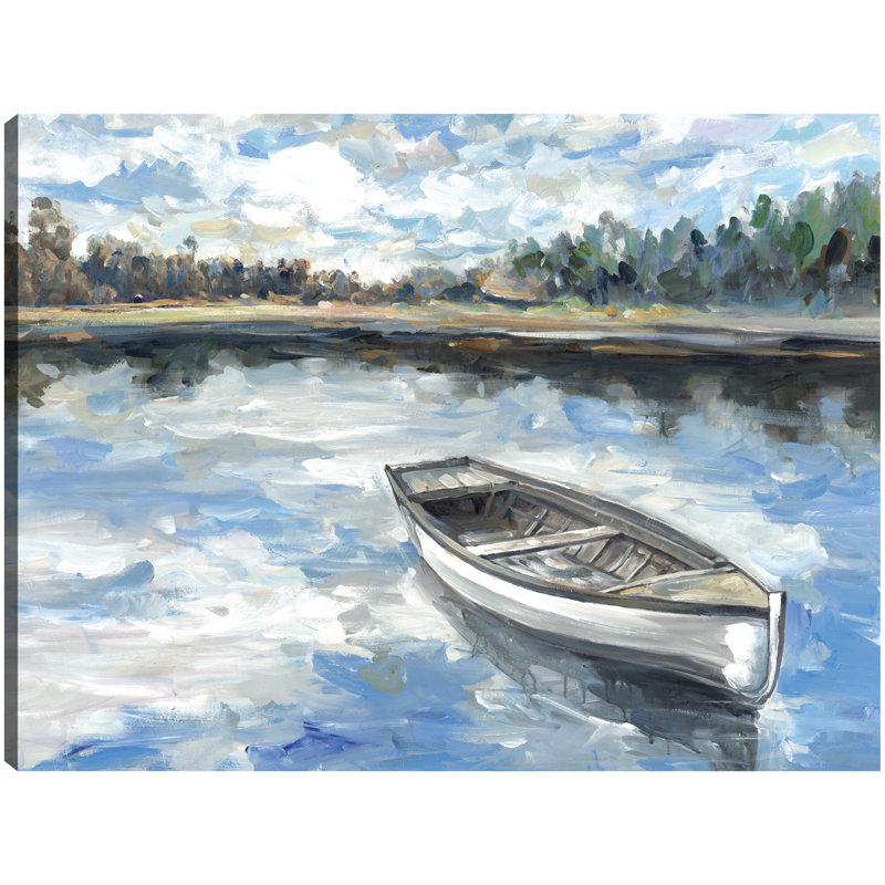 «Morning Lake» par Sandy Doonan, reproduction d'art sur toile, H 42 po x l 56 po x P 1,5 po, Toile tendue