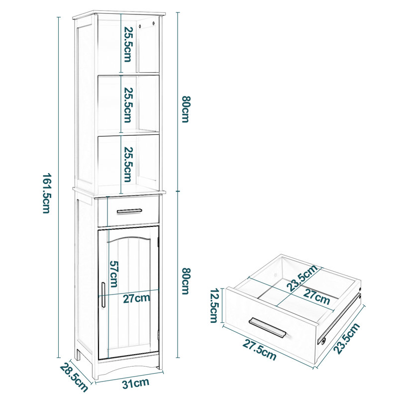Altie Freestanding Linen Cabinet