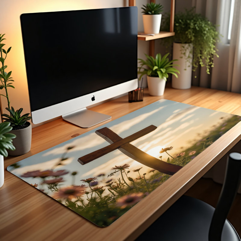 Polyester Desk Pad, 31.5x15.5
