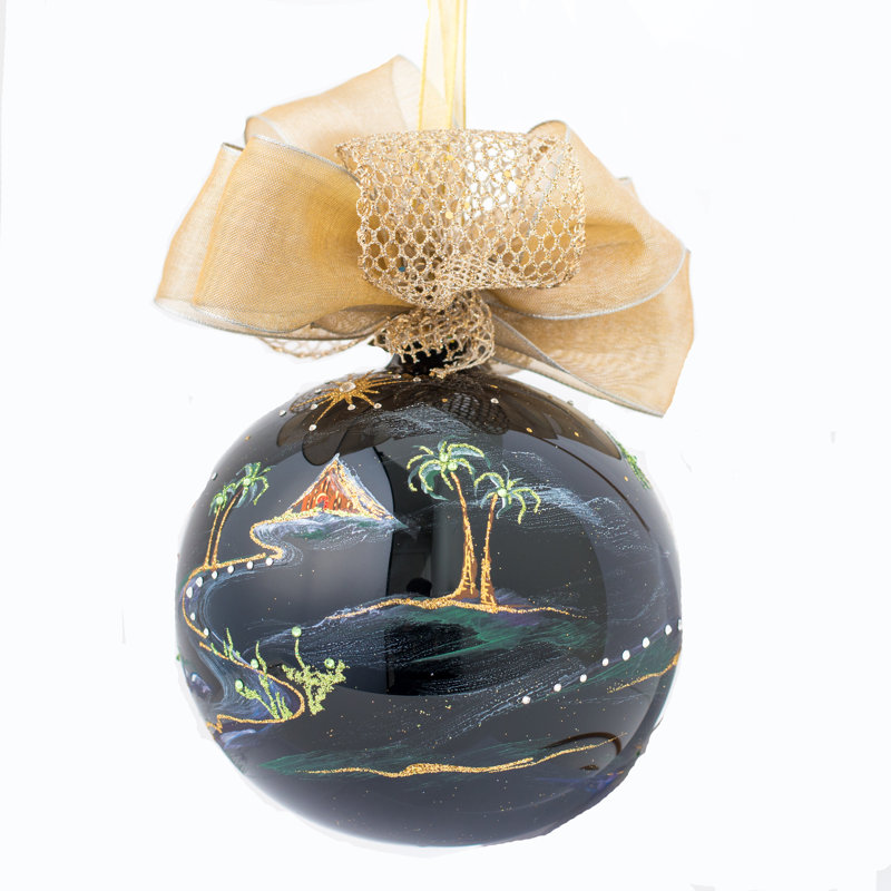 9'' Handmade Glass Ball Ornament