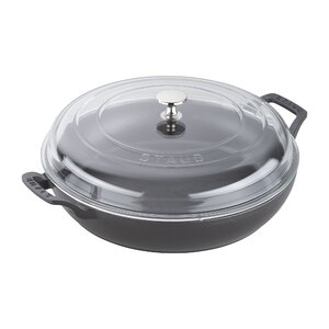 Cast Iron 3.5-Qt Braiser with Glass Lid